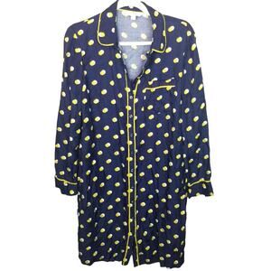 Boden Womens Polka Dot Night Shirt Pajamas Size 8R Sleepwear Loungewear Button